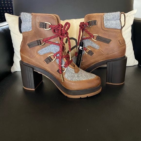 Sorel Blake Lace Up Boot Brown Gray SZ 6.5 NWT - Picture 14 of 15